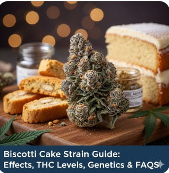 Biscotti Cake Strain Guide: Effects, THC Levels, Genetics & FAQs