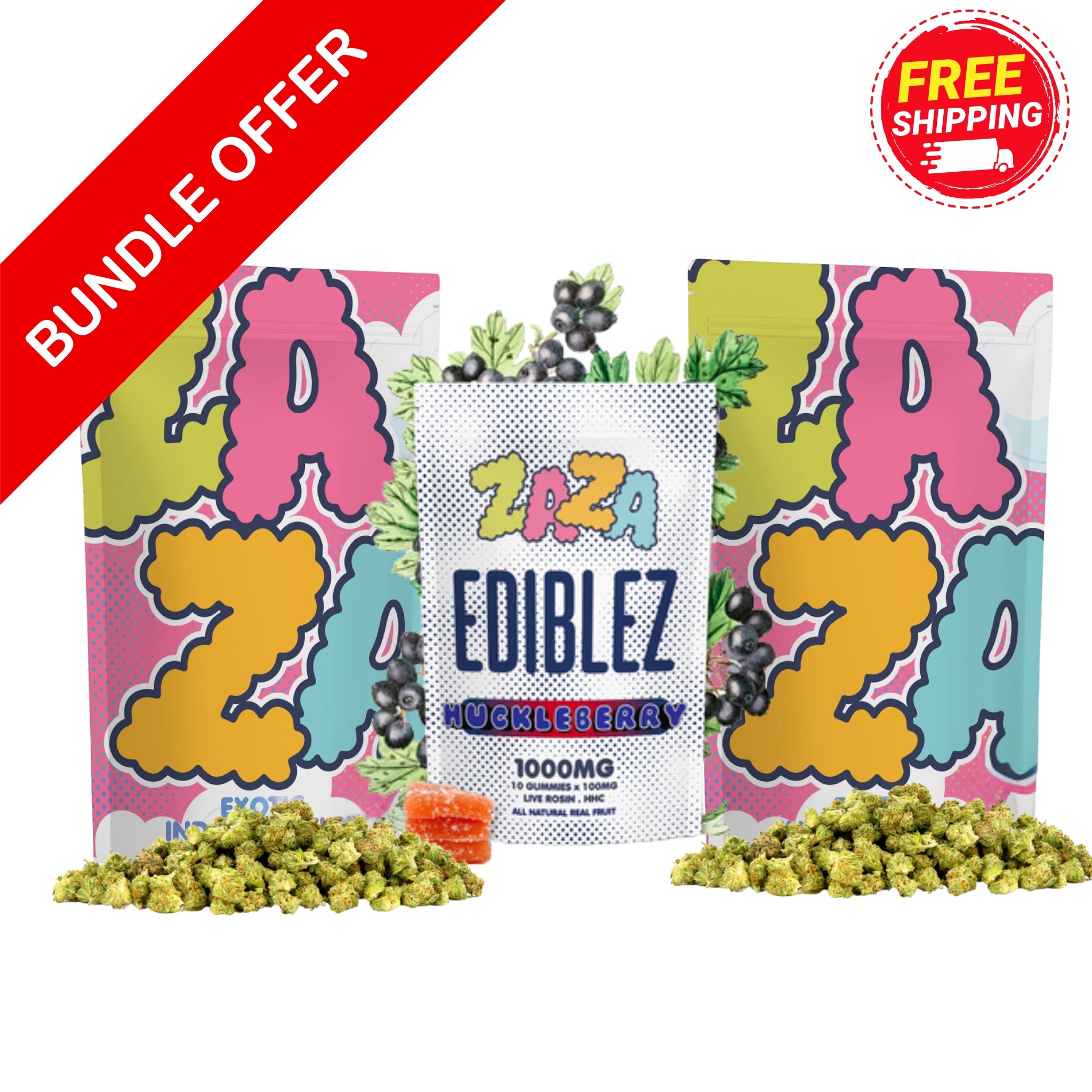 Zaza Bundle of Joy (28 Grams of Littles & 1000MG Gummy)