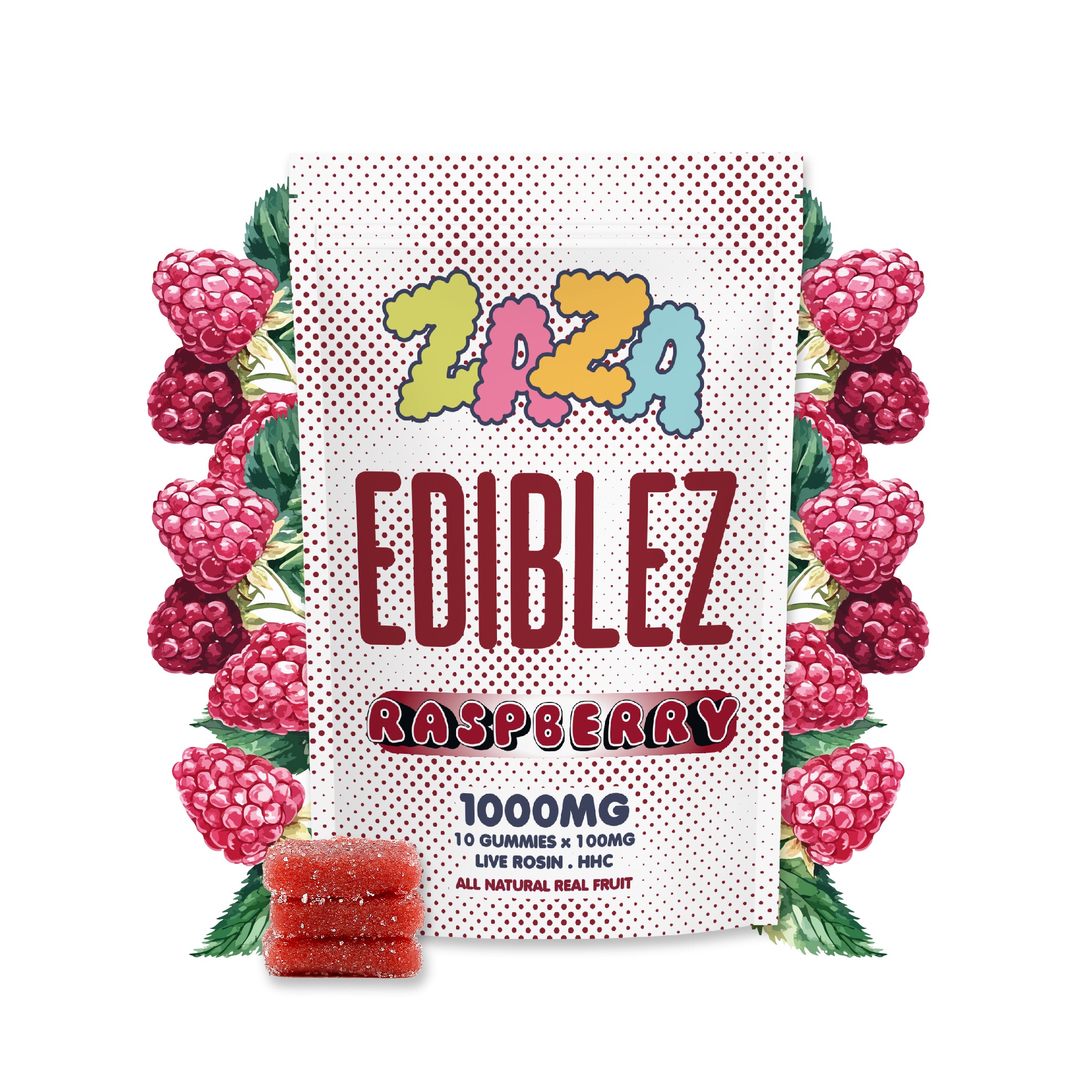 1000MG - Raspberry HHC Gummies - Sativa