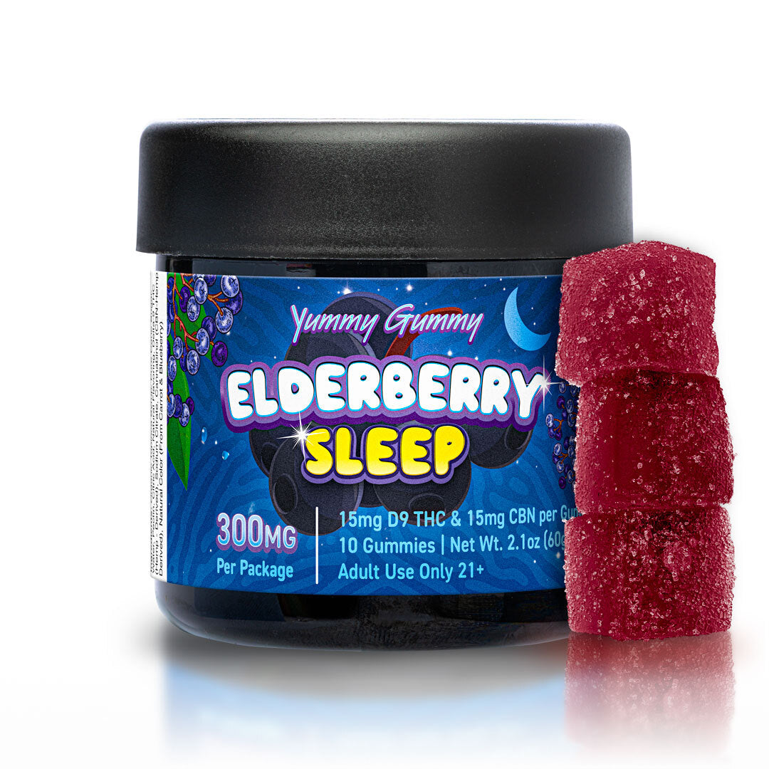 Yummy Gummy Sleep 300MG - Elderberry D9 Gummies - Indica