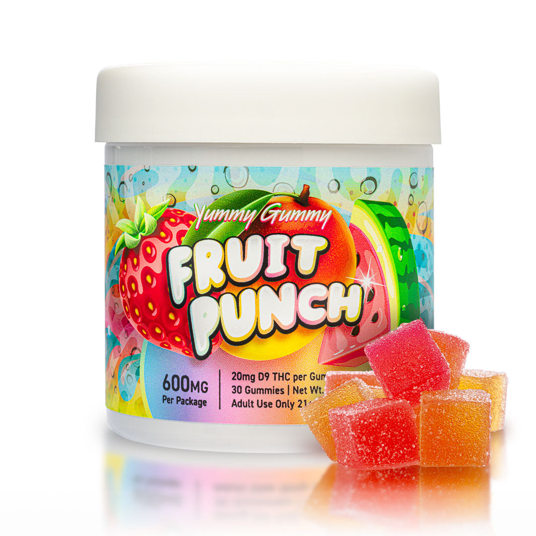 Yummy Gummy 600MG - Fruit Punch D9 Gummies - Hybrid