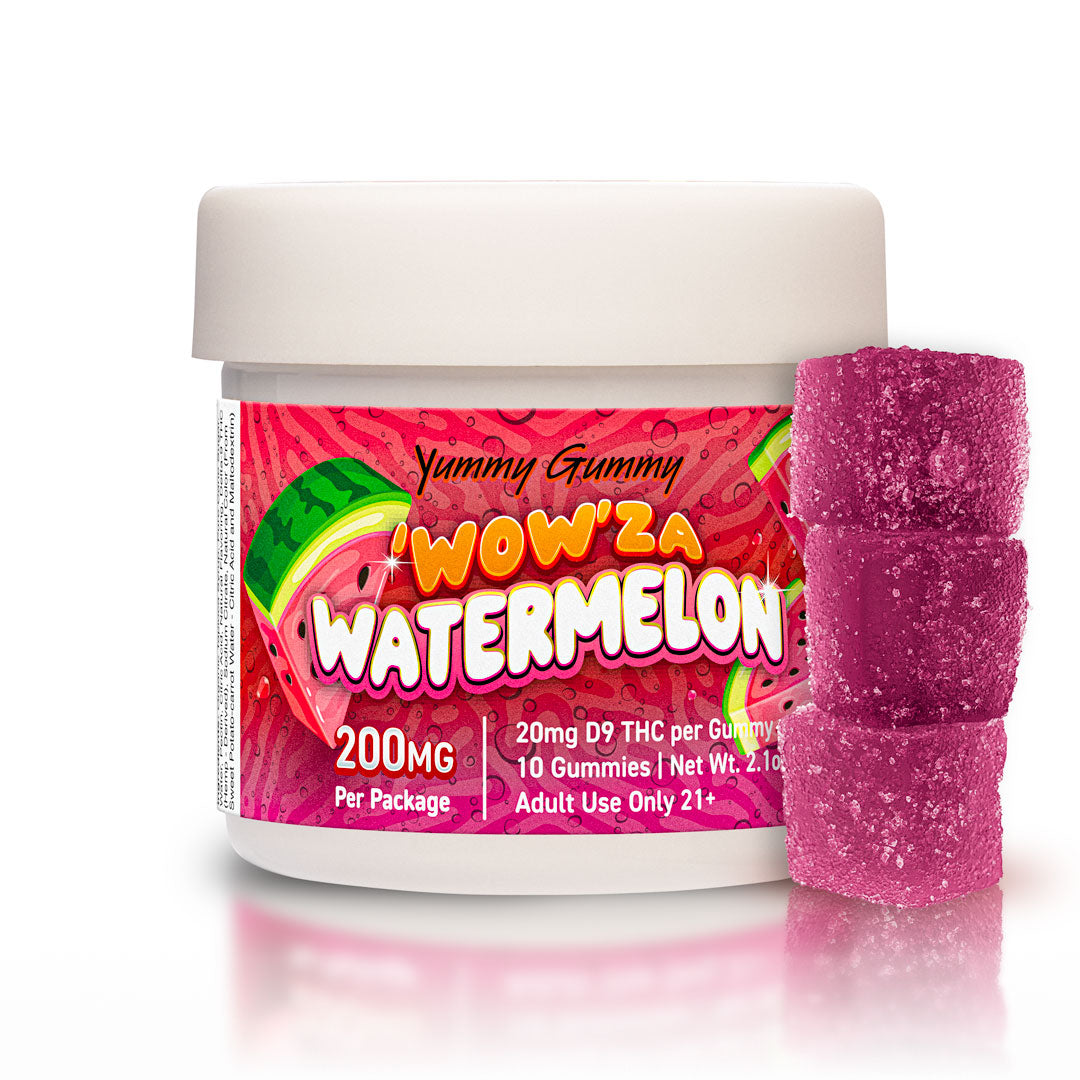 Yummy Gummy 200MG - Watermelon D9 Gummies - Indica