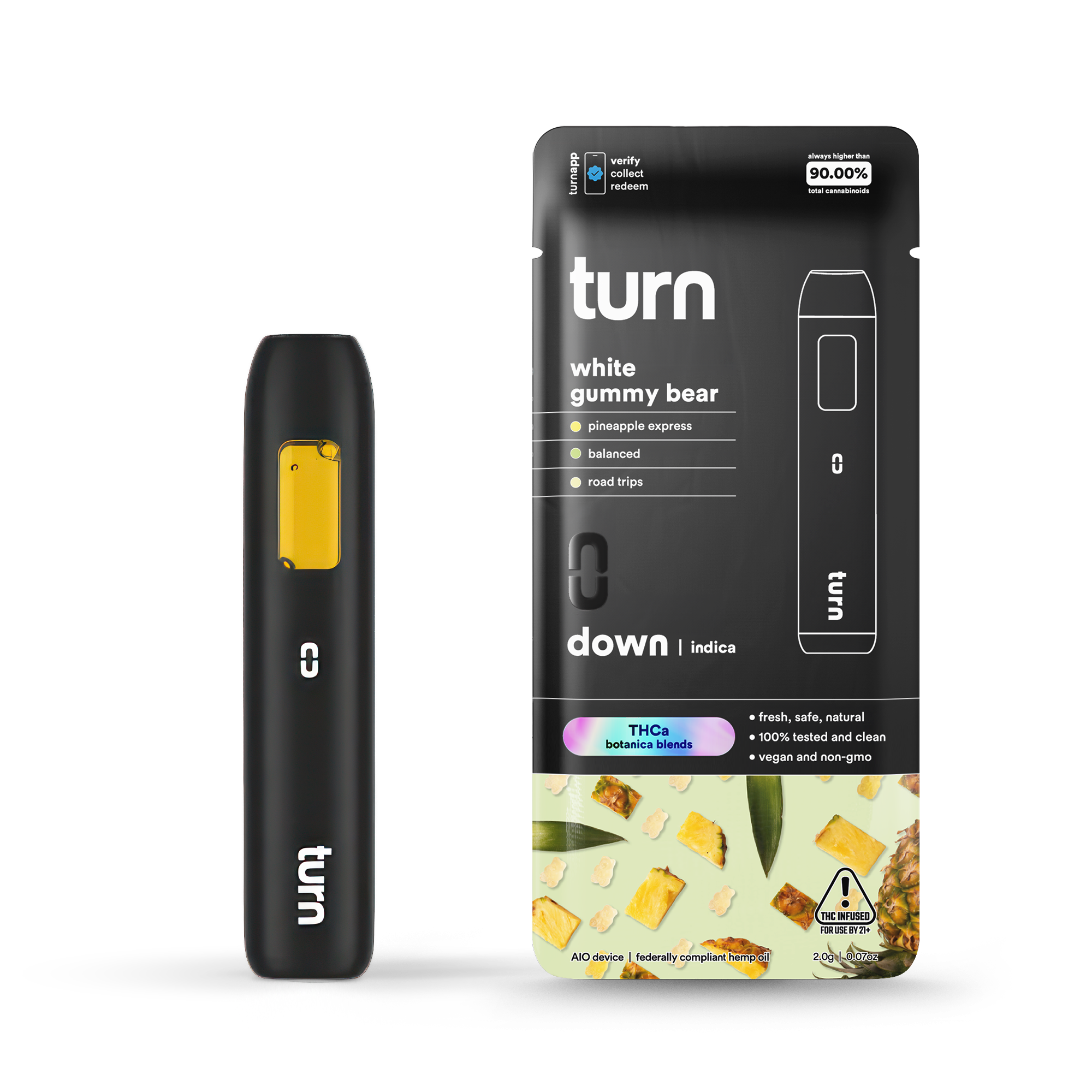 Turn - 2G THCa White Gummy Bear - Indica